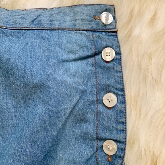 Vintage California Influence Denim Wrap Long Skirt - Picture 3 of 5